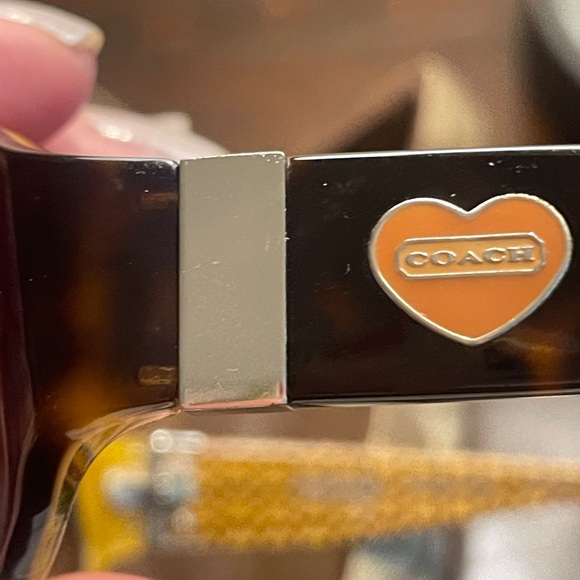 Coach Sunglasses with Pink Heart Logo Comes with Original Case - Picture 6 of 15
